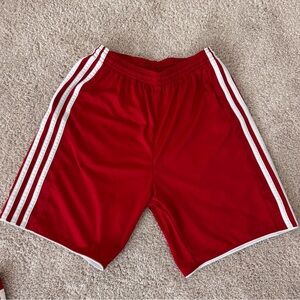 Adidas Youth Size Large Tastigo 17 Red & White Soccer Shorts.